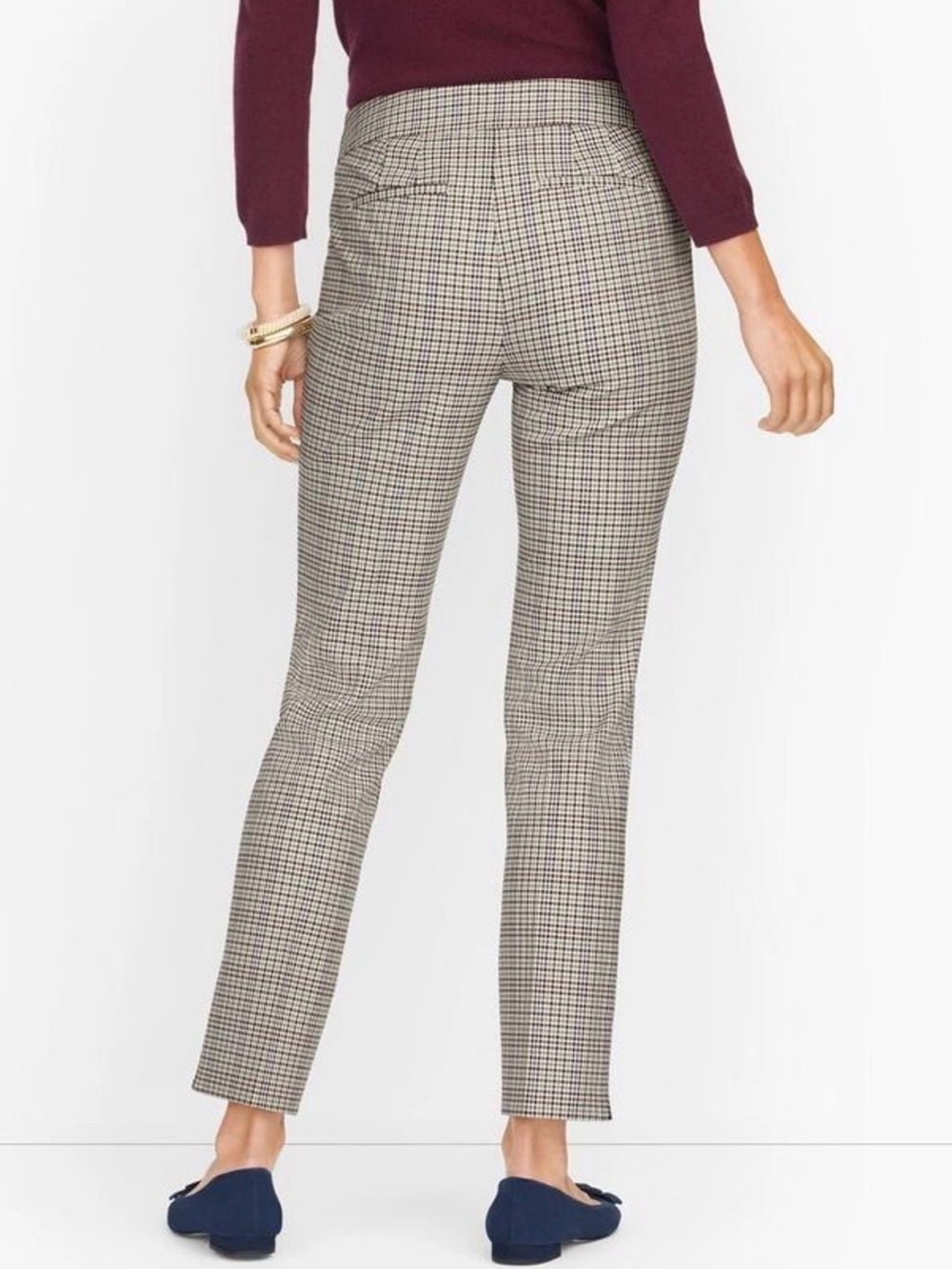 Talbots Womens Chatham Ankle Pants Plaid Business Casual Size 22P New $109